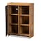 Baxton Studio Caspian Modern and Contemporary Two-Tone Grey and Oak Brown Finished Wood Shoe Cabinet 179-11216-Zoro - alternate 8